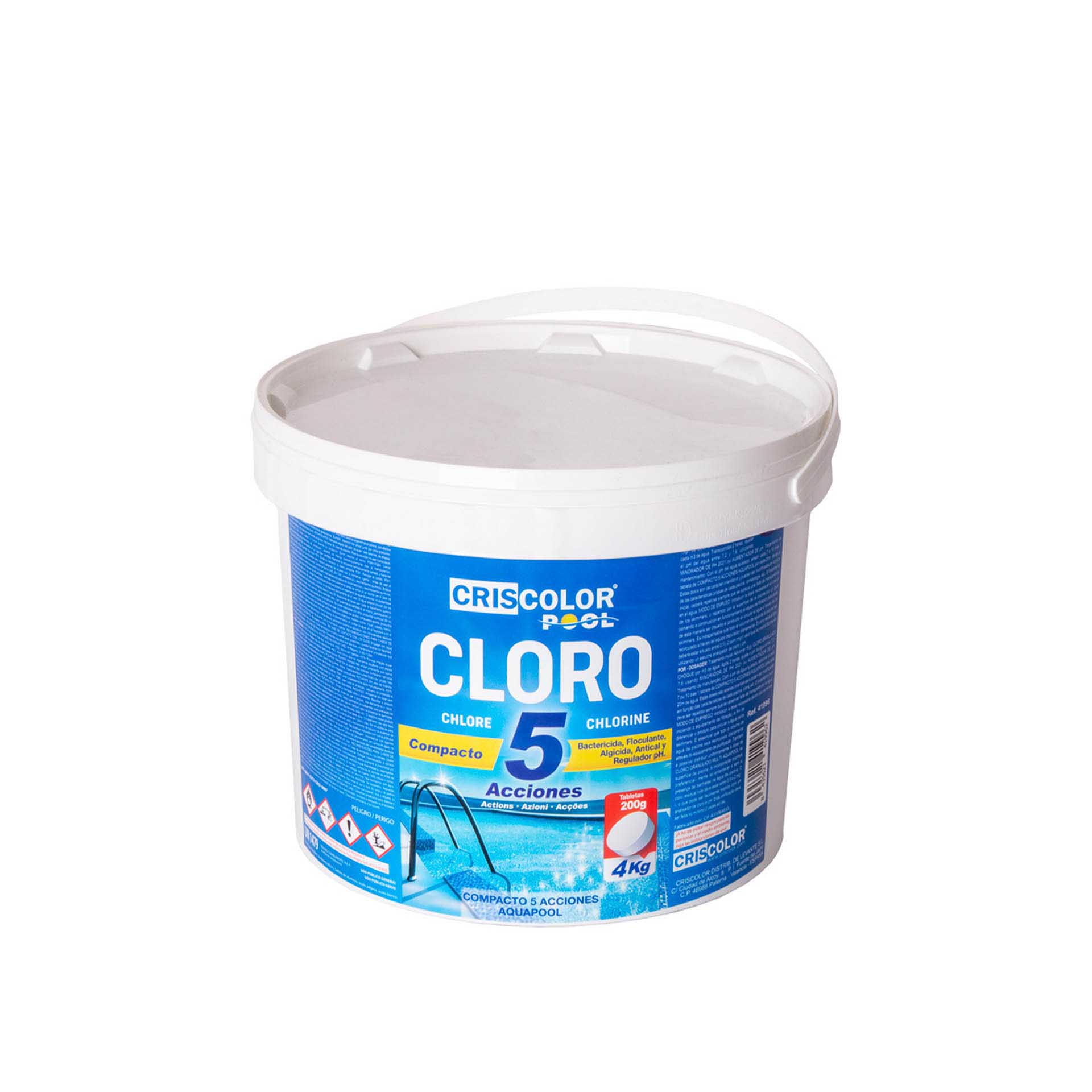 Cloro Compacto 5 Ações Branco 4kg