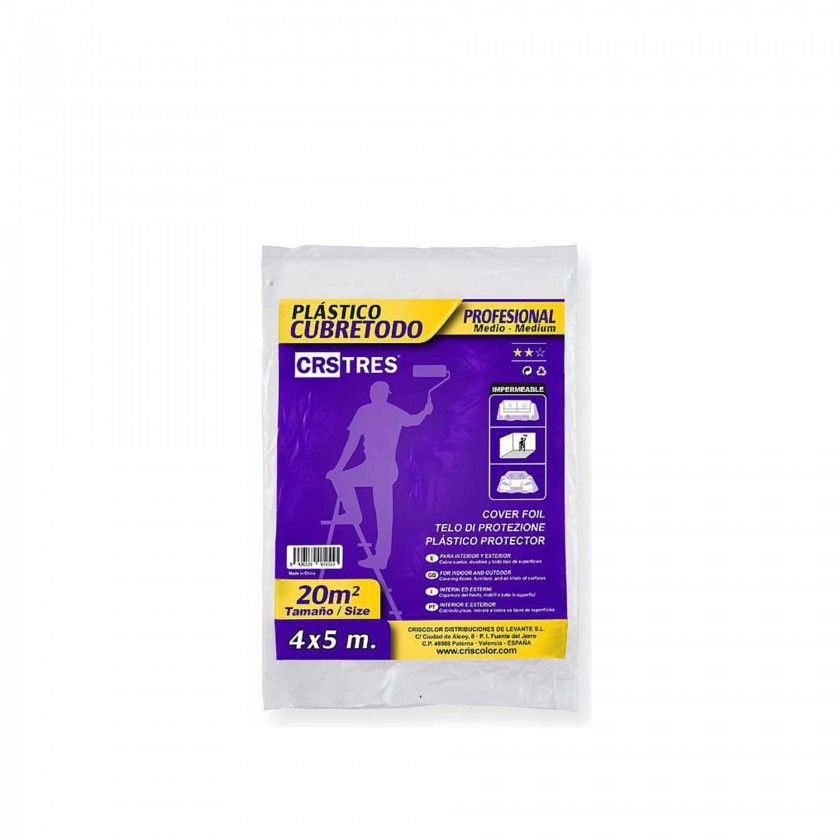 Cobertura Pl�stico Profissional Incolor 6 m�crons 4X5m