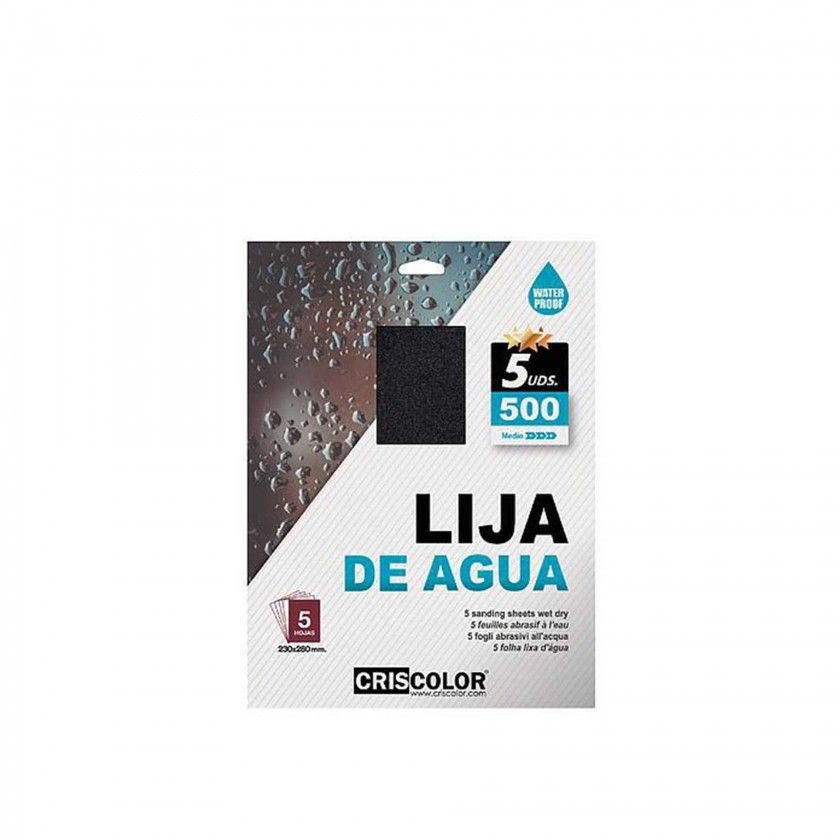Lixa Água Preto 23X28cm Grão 500 Lixa Água Preto 23X28cm Grão 500