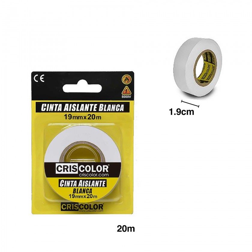 Rolo Fita Isoladora Branco 19mmx20m Rolo Fita Isoladora Branco 19mmx20m
