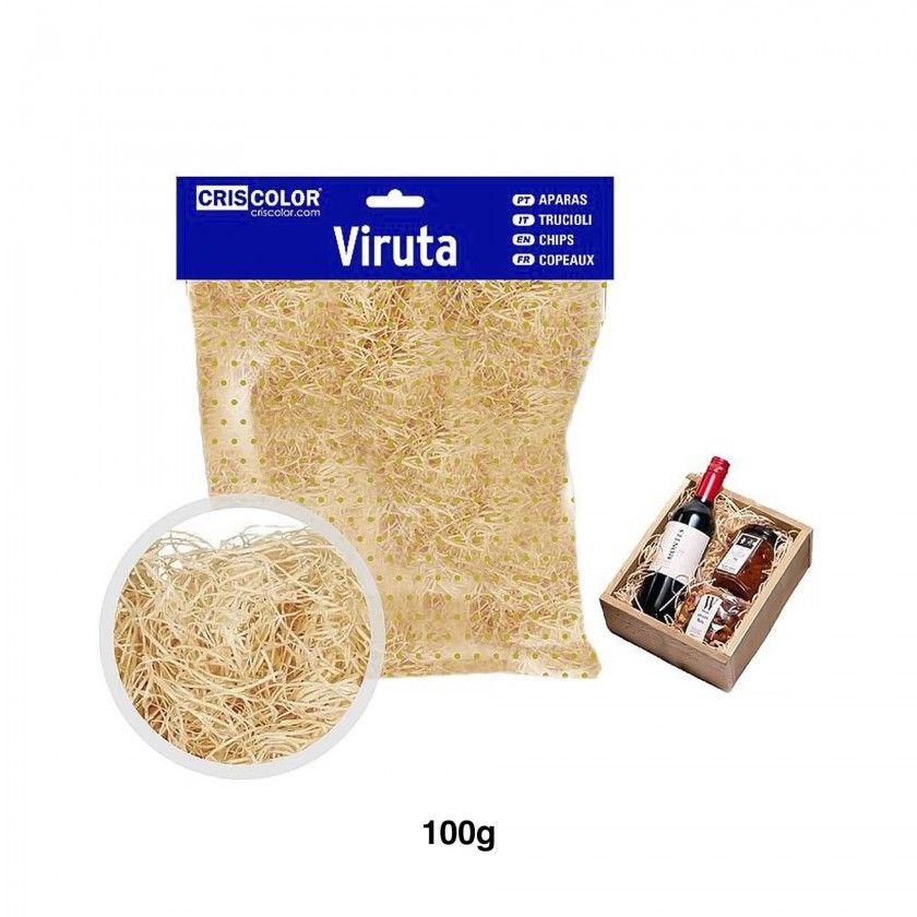 Saco Lascas Madeira Bege 100gr Saco Lascas Madeira Bege 100gr