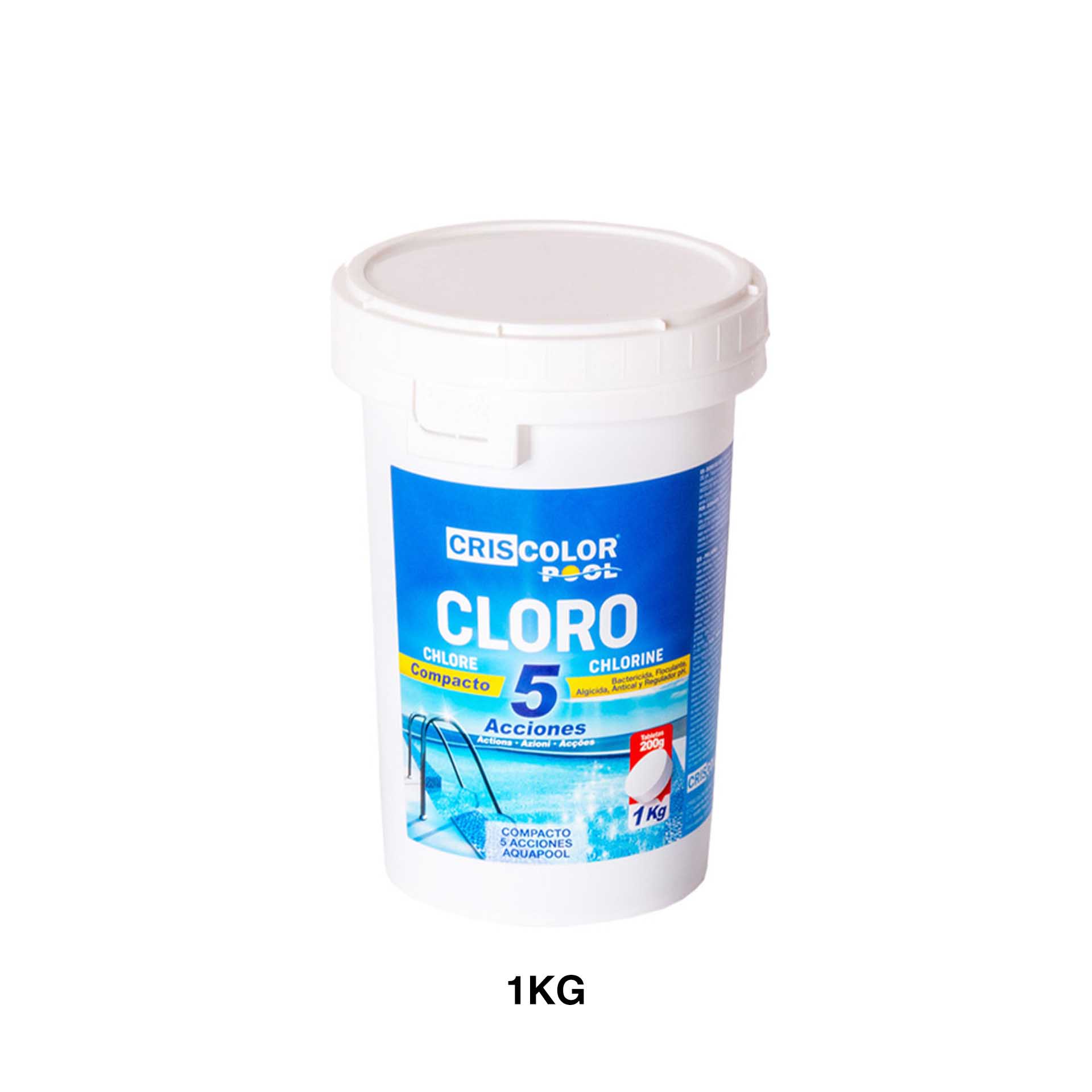 Cloro Compacto 5 Ações Branco 1Kg
