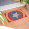 Tapete Fibra Coco / Pvc Capitão América 40X60cm Tapete Fibra Coco / Pvc Capitão América 40X60cm