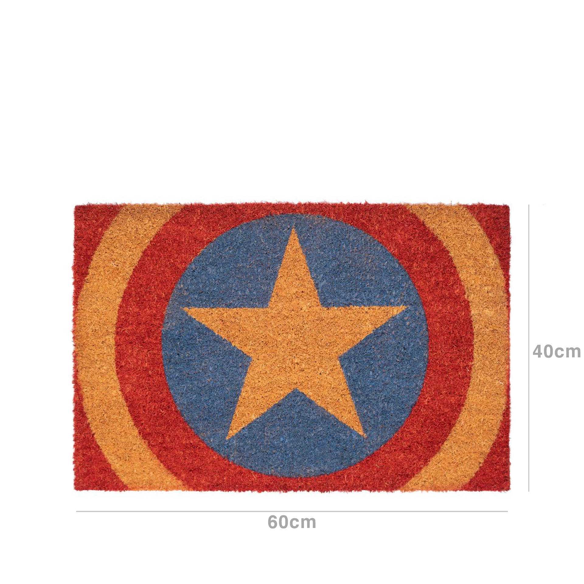 Tapete Fibra Coco / Pvc Capitão América 40X60cm