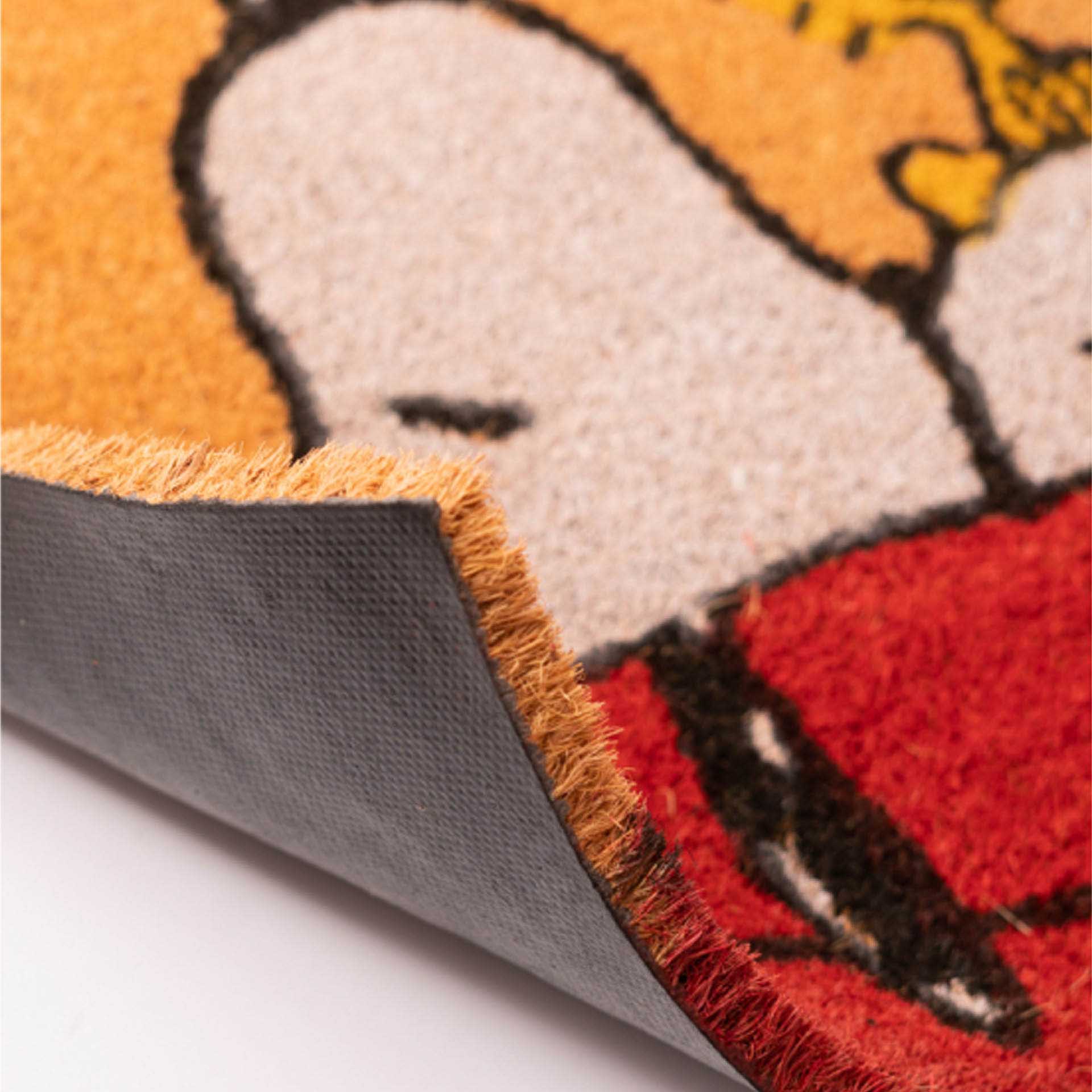 Tapete Fibra Coco / Pvc Snoopy 40X60cm