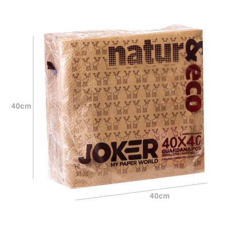 Guardanapo Joker Natur&Eco 2 Folhas Bege 40X40cm Pack 50 - Image product