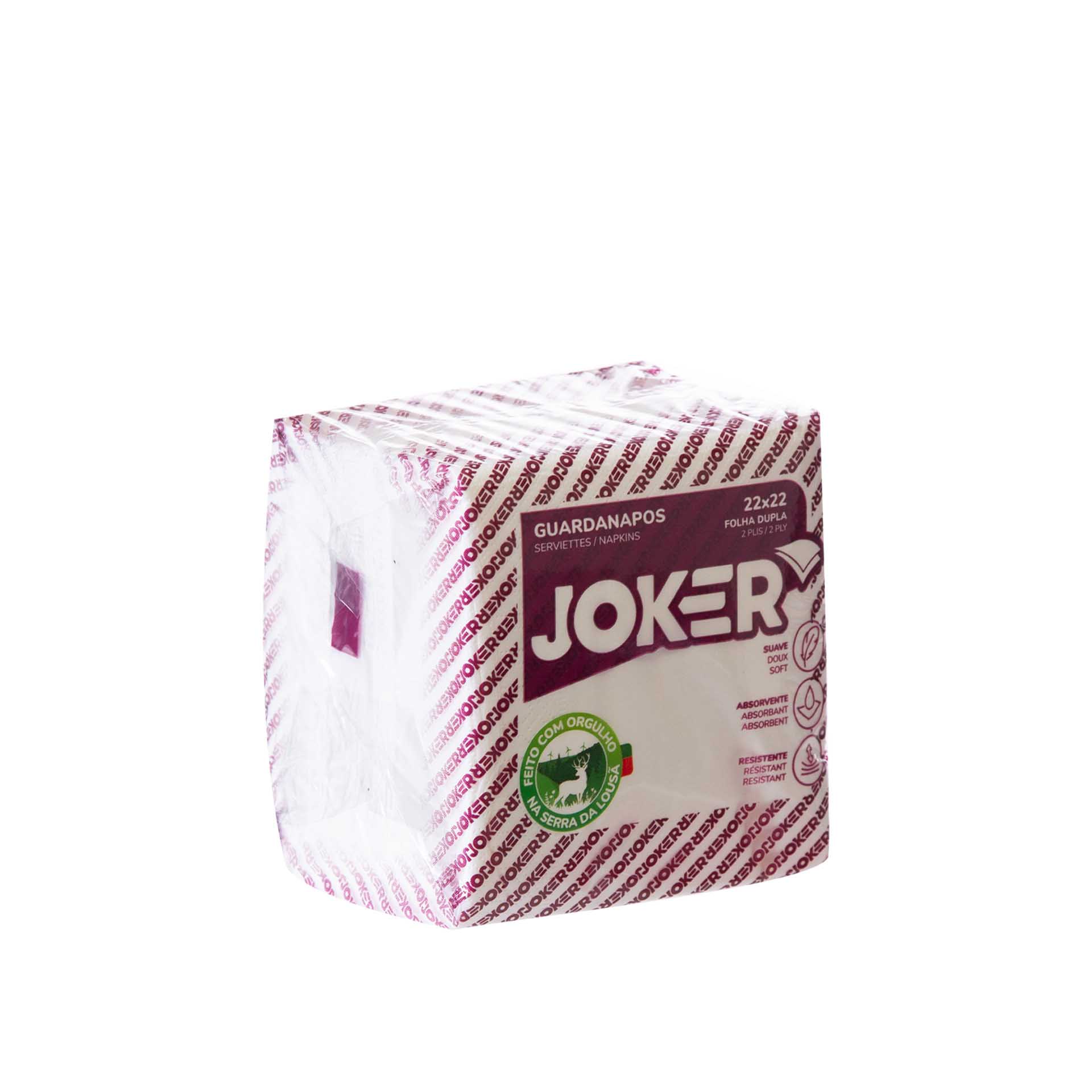 Guardanapo Joker Cocktail 2 Folhas Branco 22X22cm Pack 100