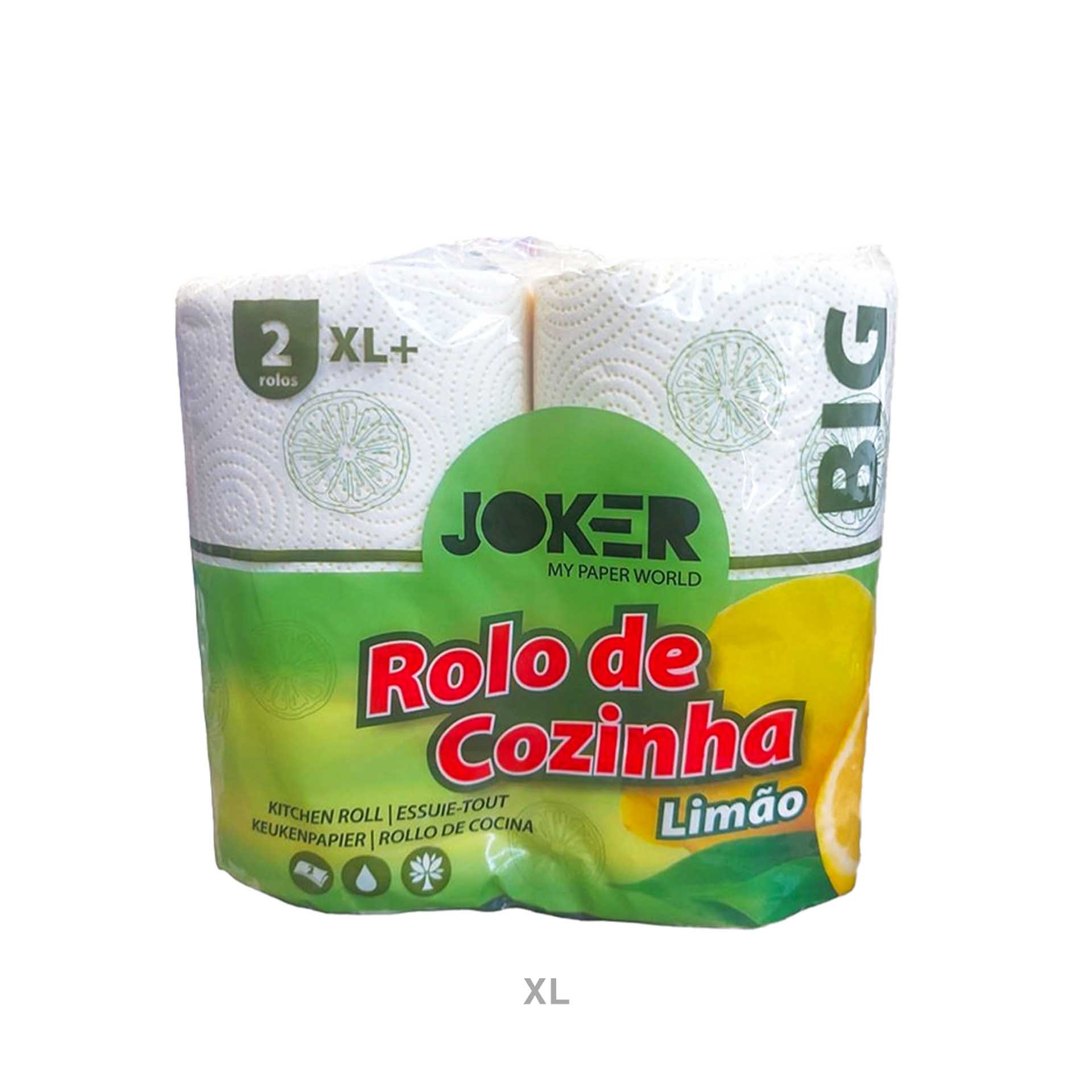 Rolo Cozinha Joker 2 Folhas XL+ Limão Pack 2