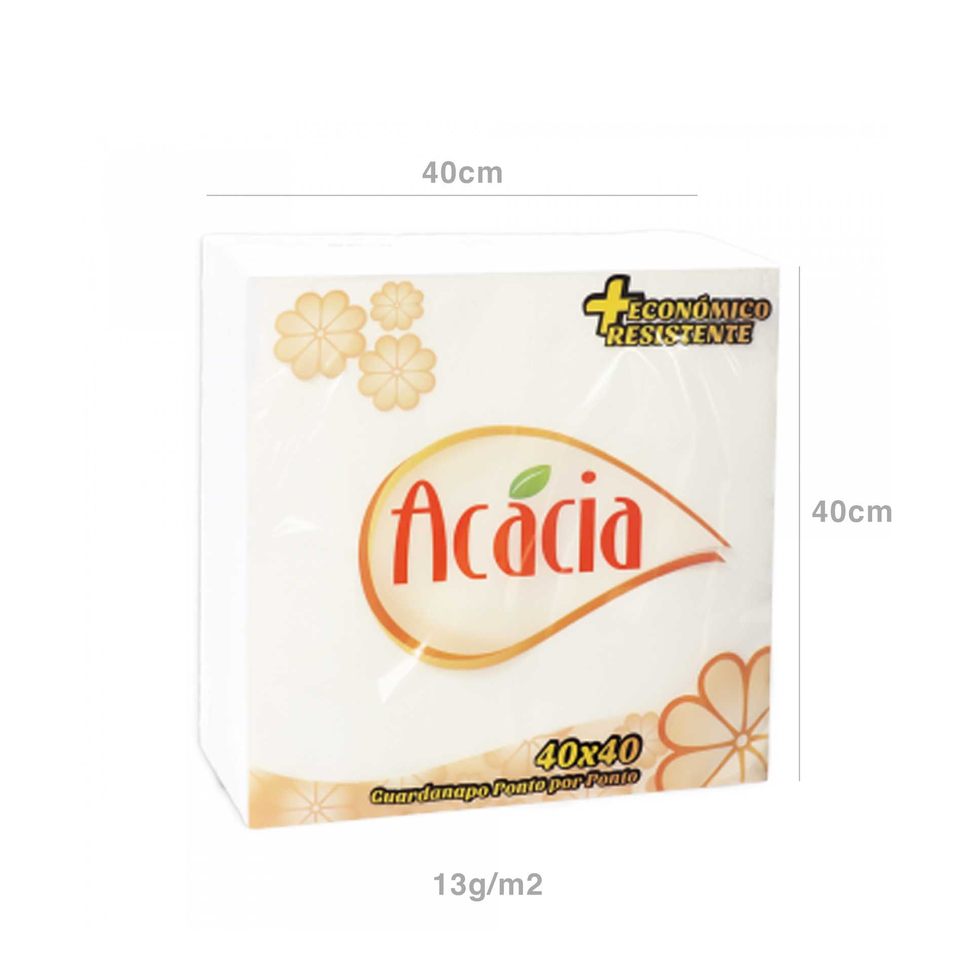 Guardanapo Acácia 2 Folhas 40X40cm Pack 50