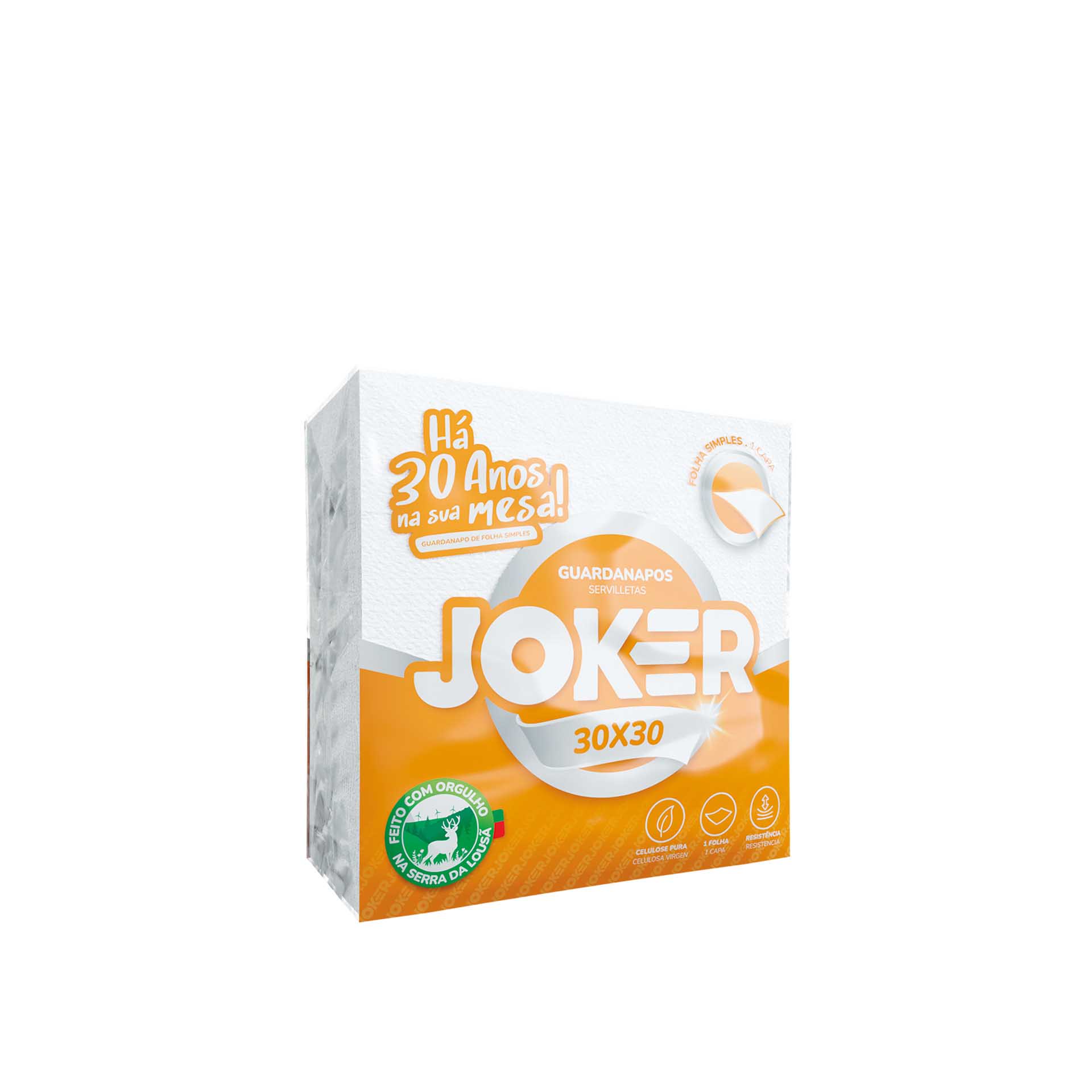 Guardanapo Joker 1 Folha 30X30cm Pack 60