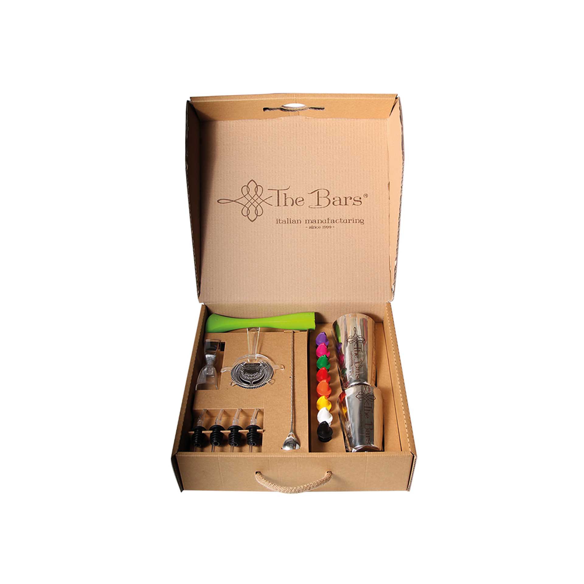 Caixa Bartender Inox Multicor 18 Peças