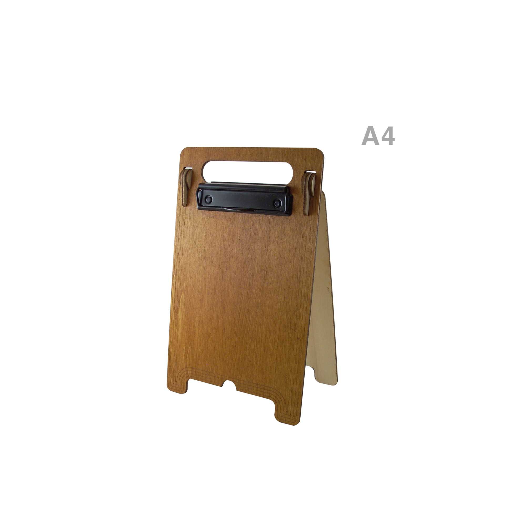 Cavalete Menu Madeira Faia Castanho