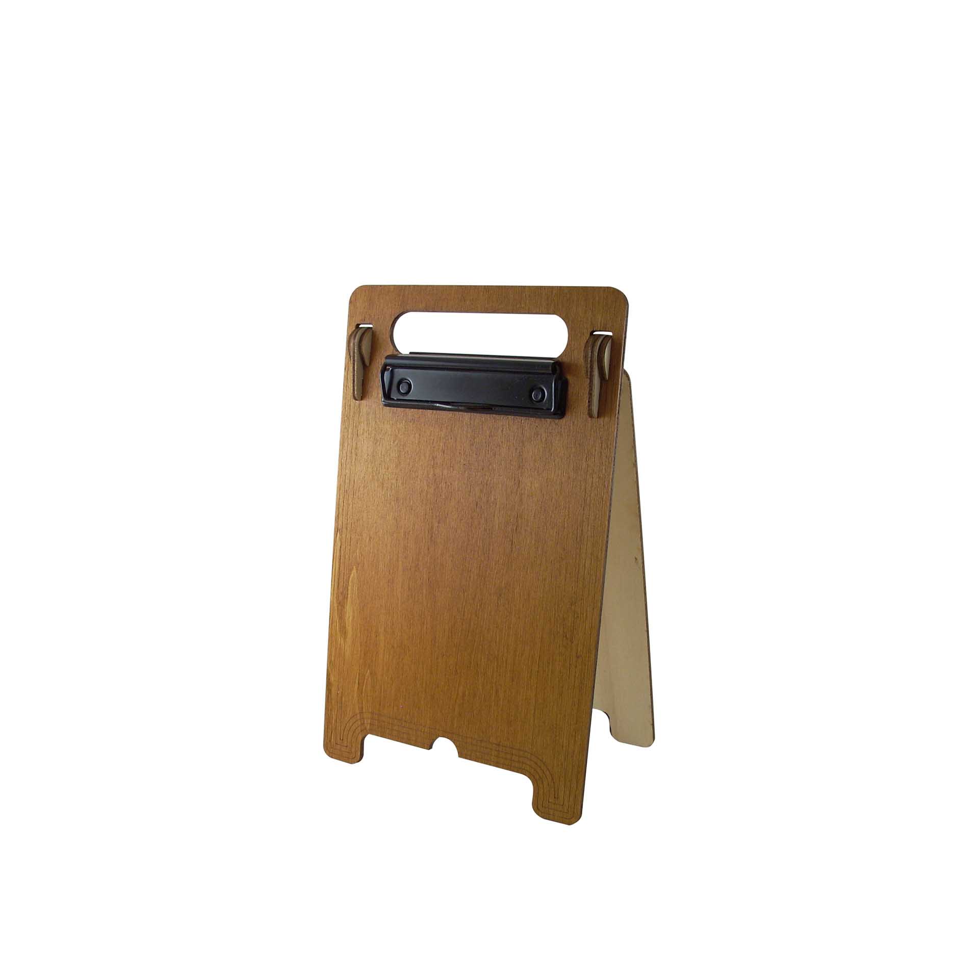 Cavalete Menu Madeira Faia Castanho