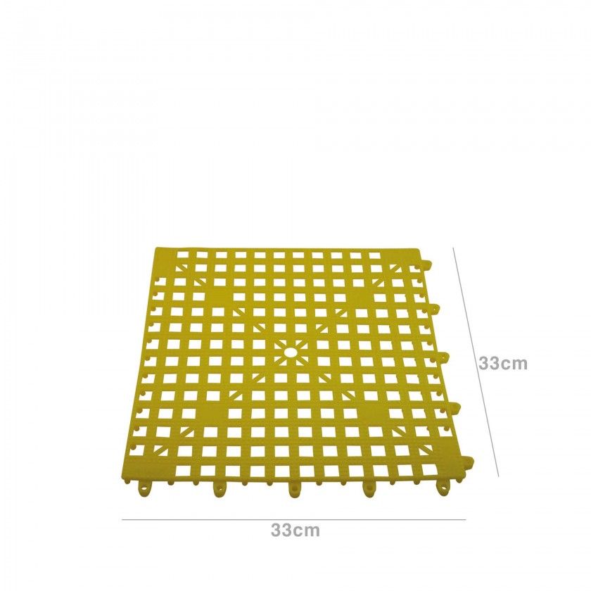 Tapete Bar Borracha 33X33cm Amarelo