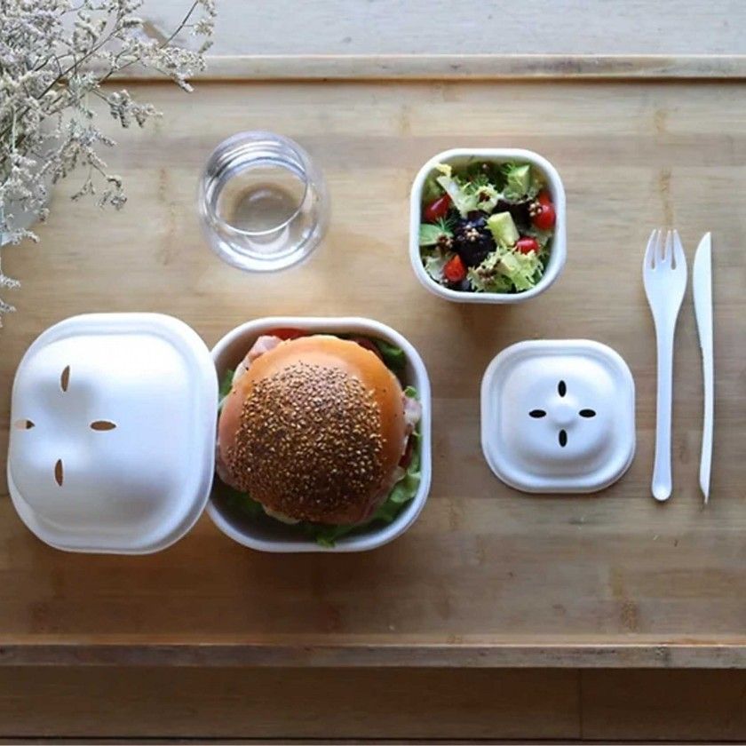 Caixa Hamb�rger Eko 400ML 10X10X9.5CM Pack 25