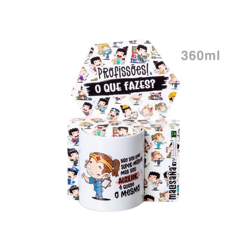Caneca Profissões "A Auxiliar" 360ml Caneca Profissões "A Auxiliar" 360ml