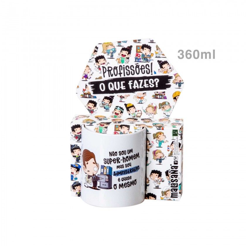 Caneca Profissões "Administrativo" 360ml Caneca Profissões "Administrativo" 360ml