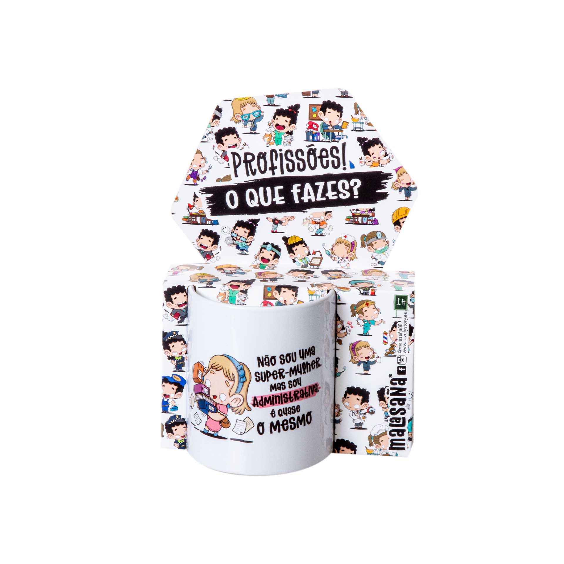 Caneca Profissões "Administrativa" 360ml