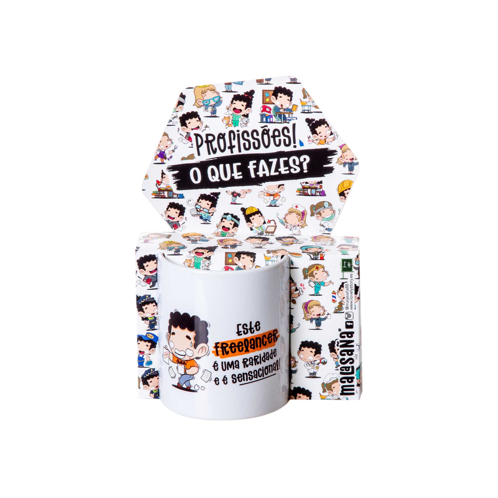 Caneca Profissões "O Freelancer" 360ml