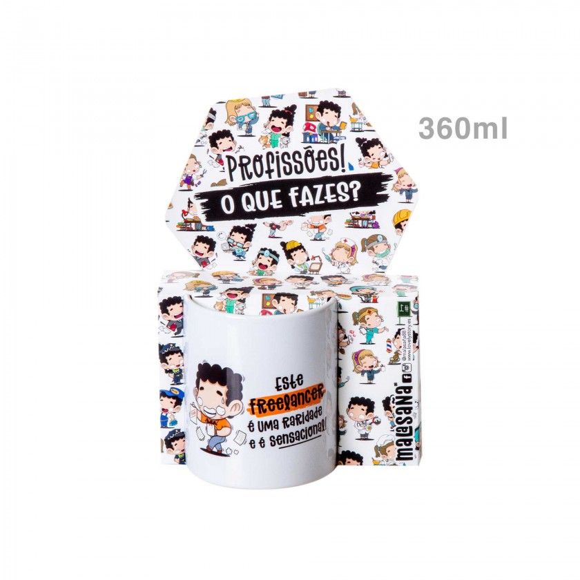 Caneca Profiss�es "O Freelancer" 360ml