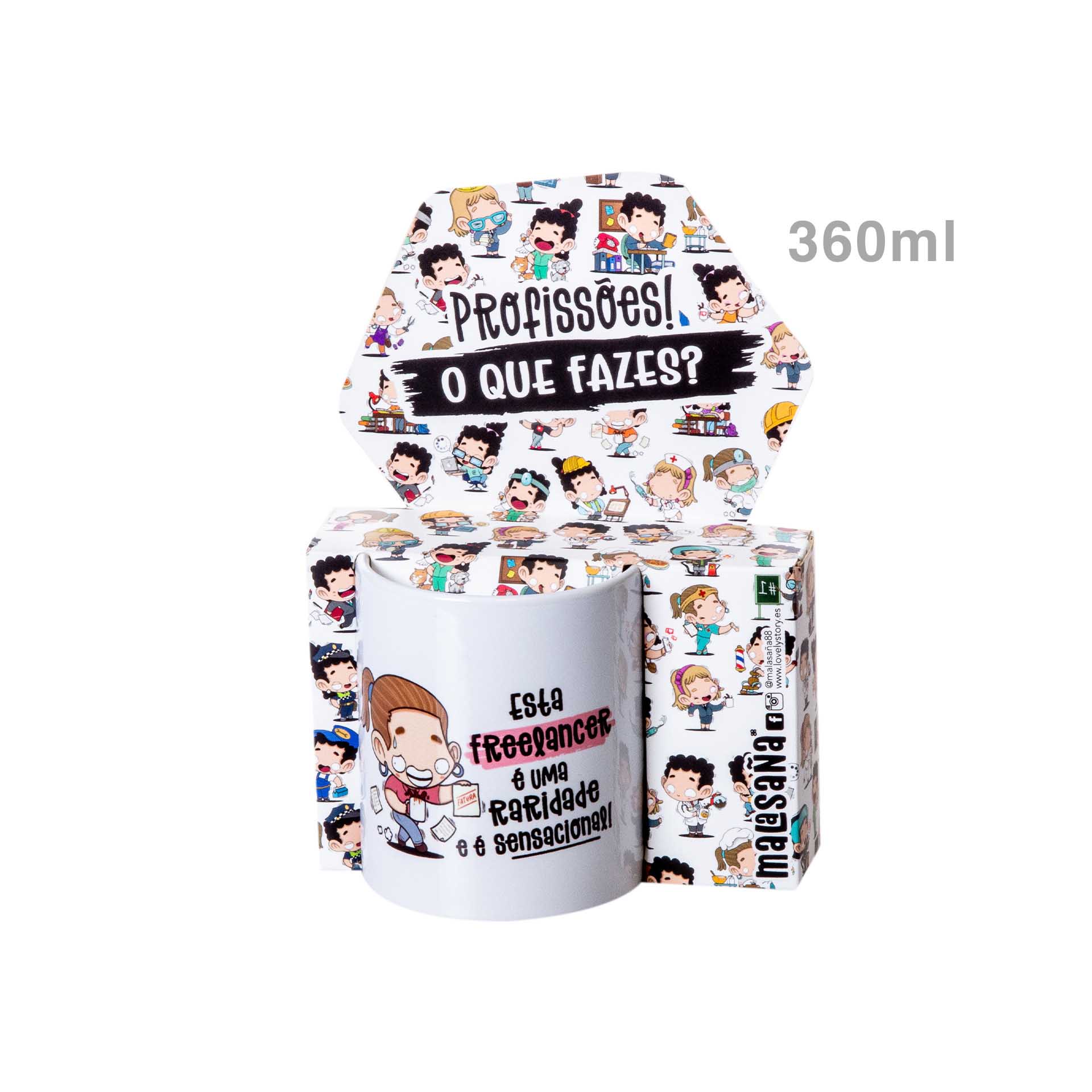 Caneca Profissões "A Freelancer" 360ml