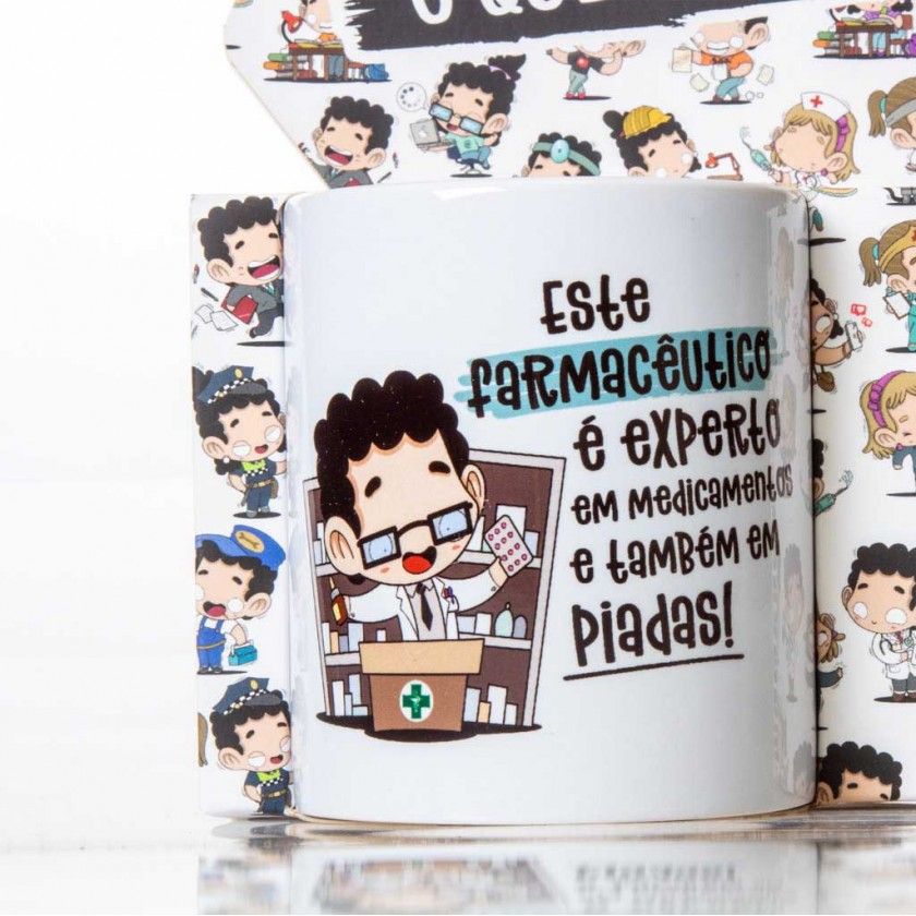 Caneca Profisses "Farmacutico" 360ml