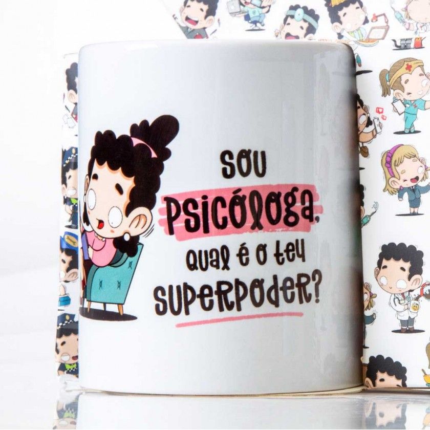 Caneca Profisses "Psicloga" 360ml