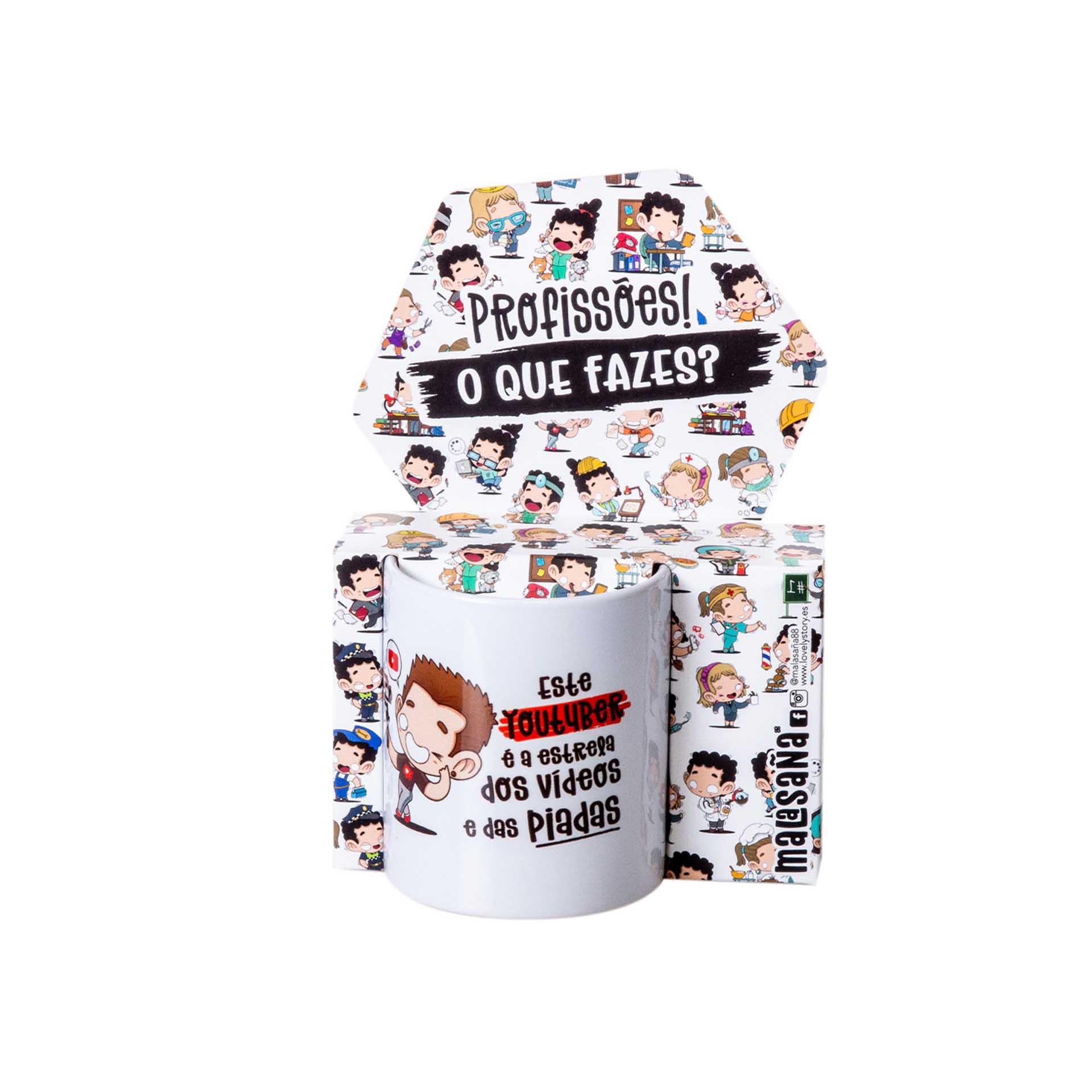 Caneca Profissões "Youtuber" 360ml