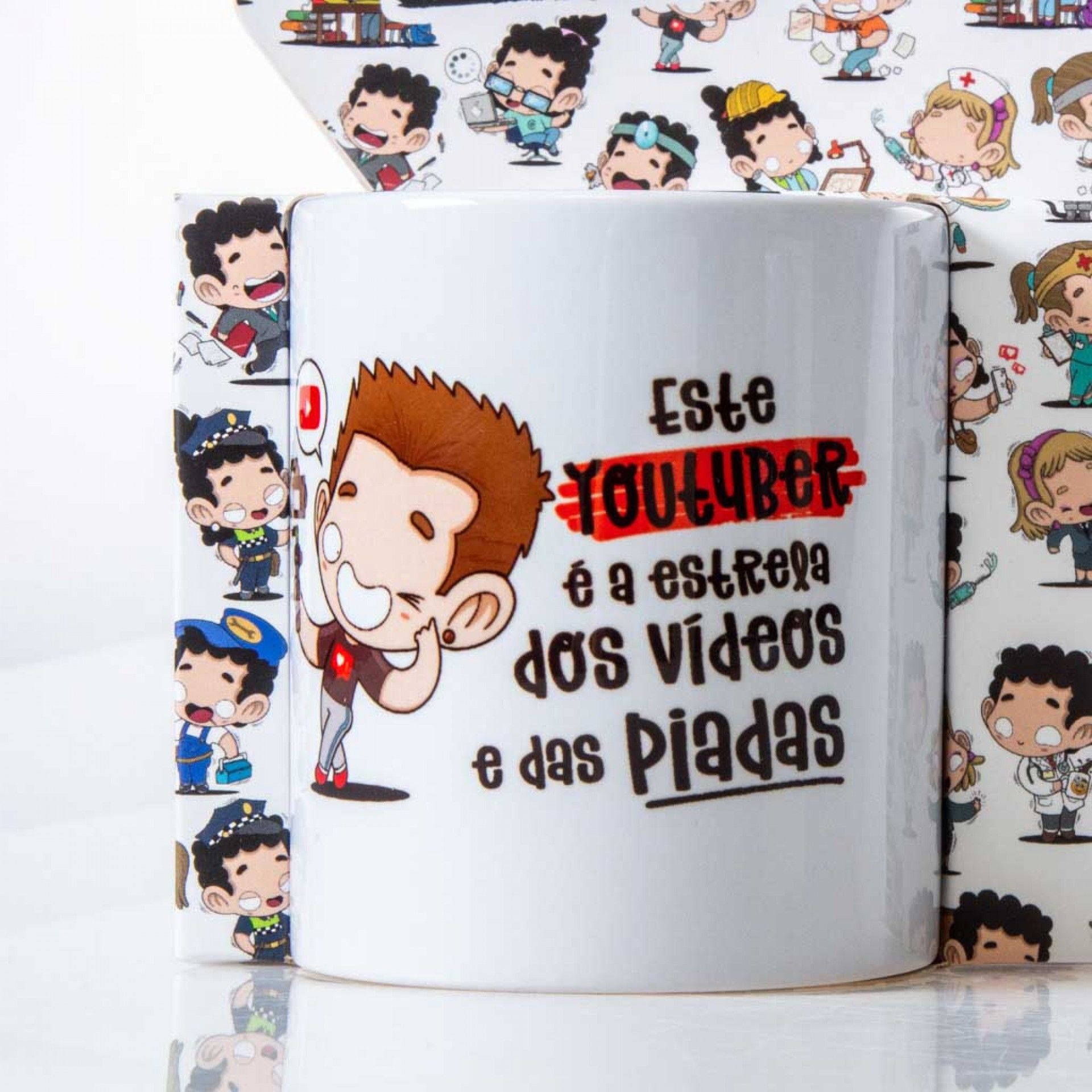 Caneca Profissões "Youtuber" 360ml