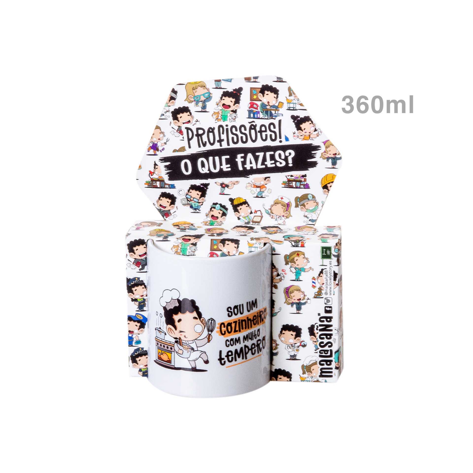 Caneca Profissões "Cozinheiro" 360ml