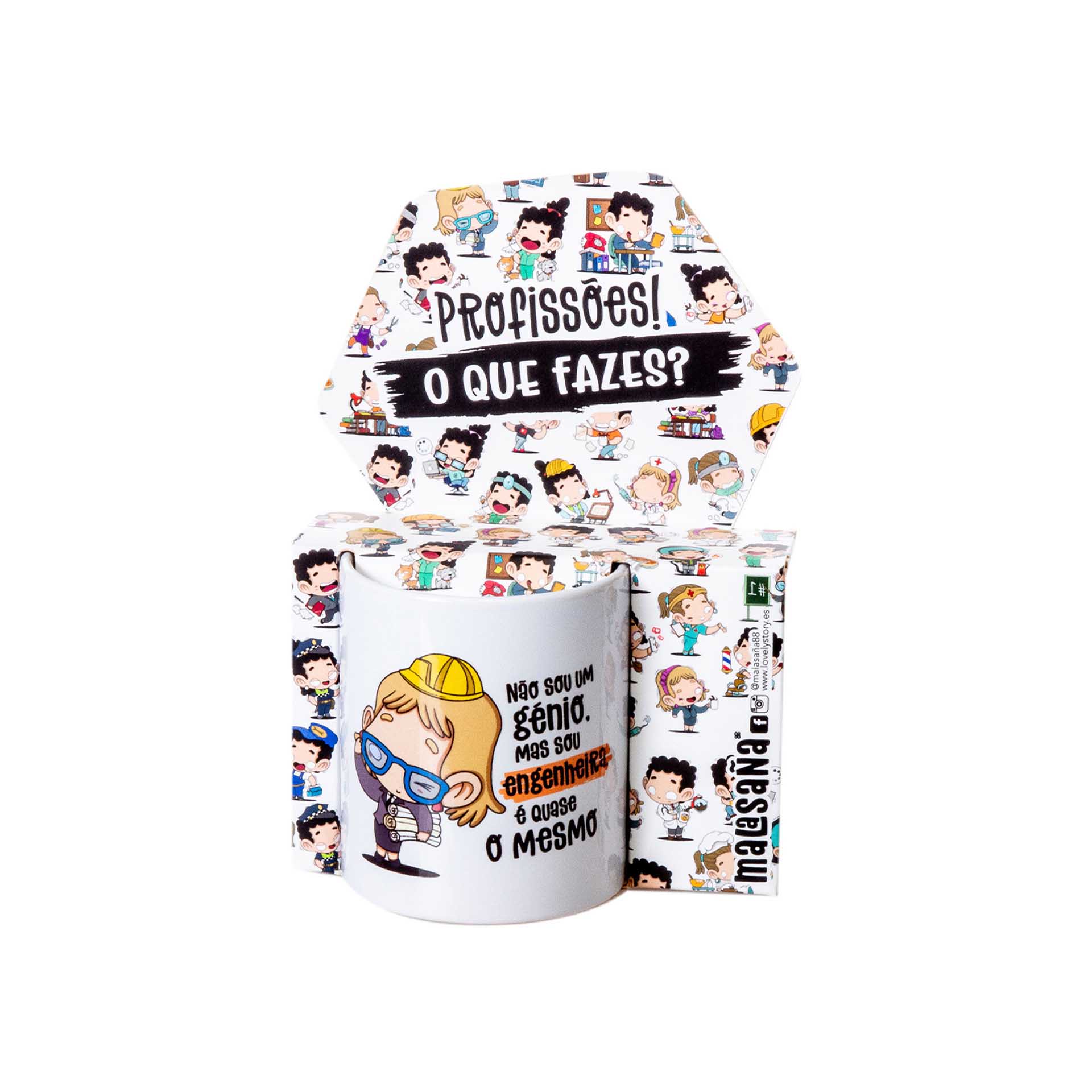 Caneca Profissões "Engenheira" 360ml