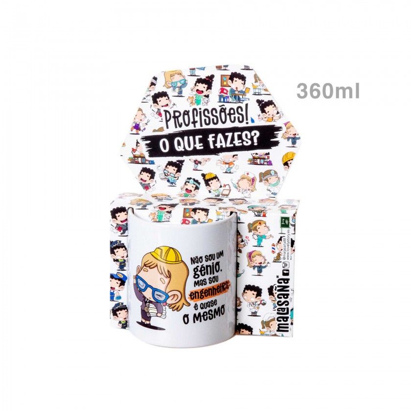 Caneca Profisses "Engenheira" 360ml