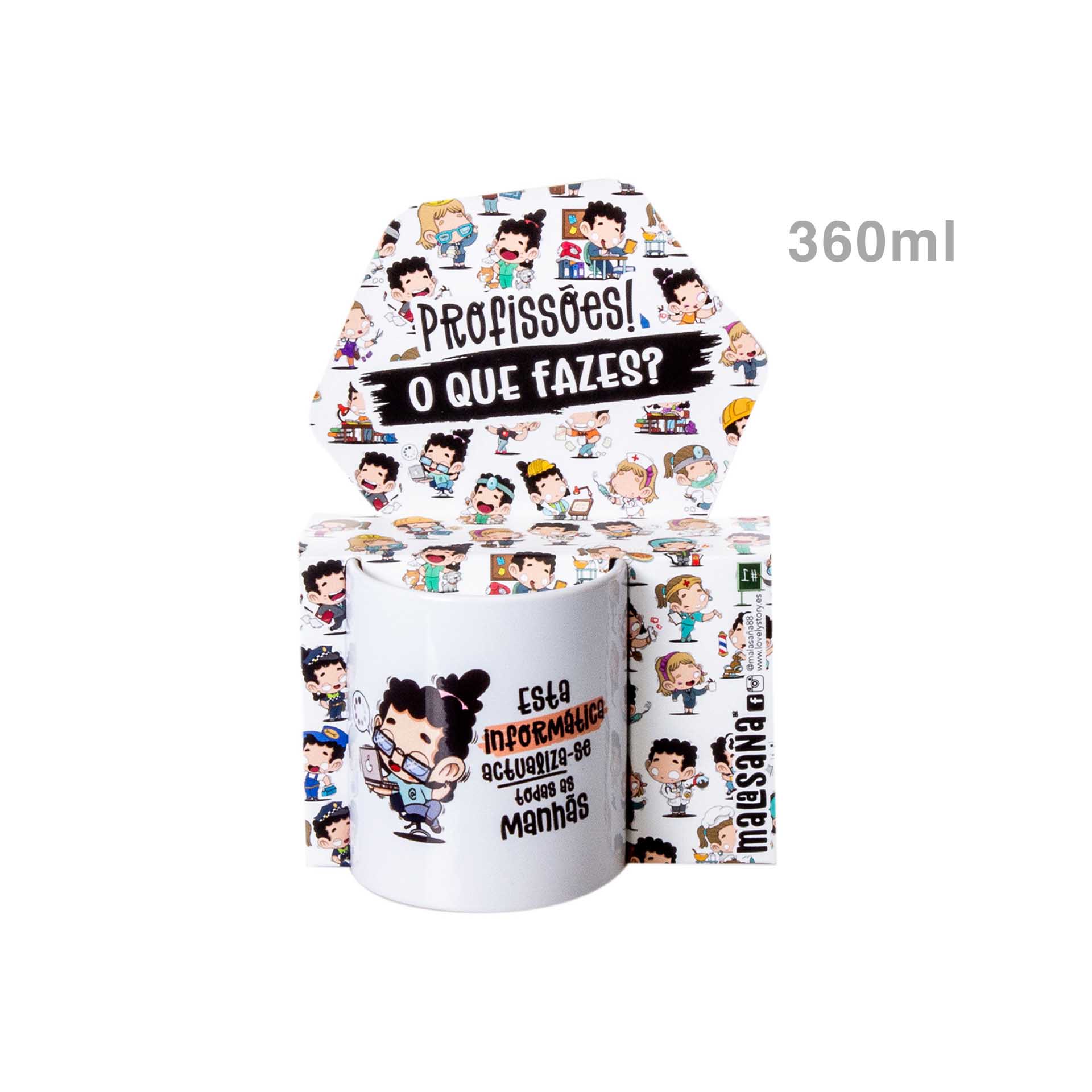 Caneca Profissões "Informática" 360ml