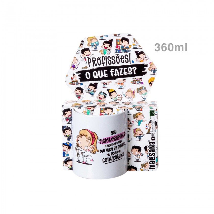 Caneca Profisses "A Fisioterapeuta" 360ml