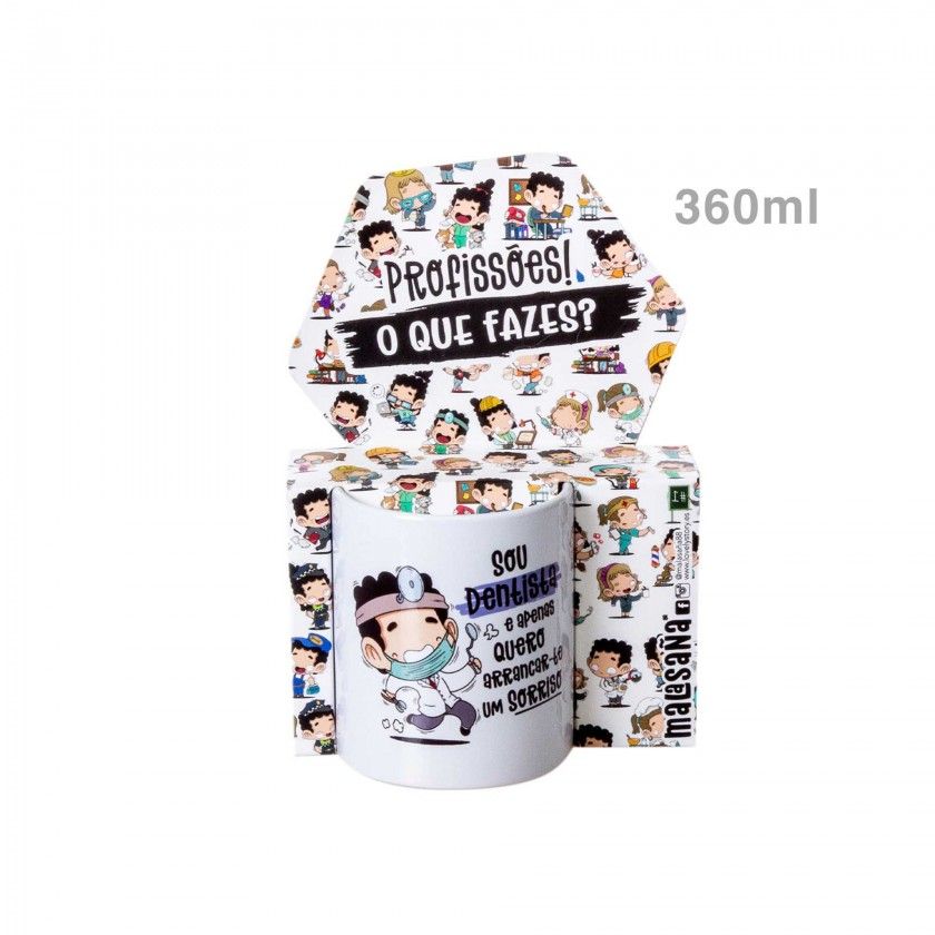 Caneca Profiss�es "O Dentista" 360ml