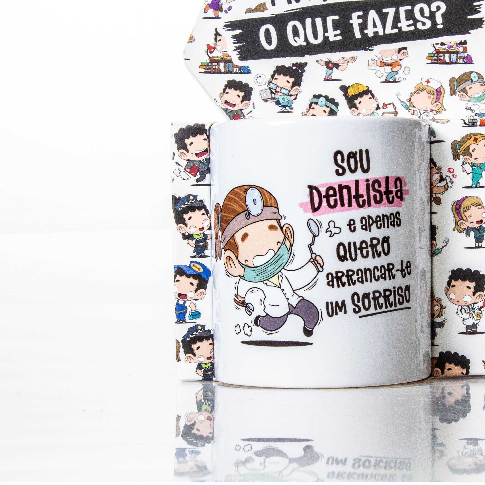 Caneca Profissões "A Dentista" 360ml