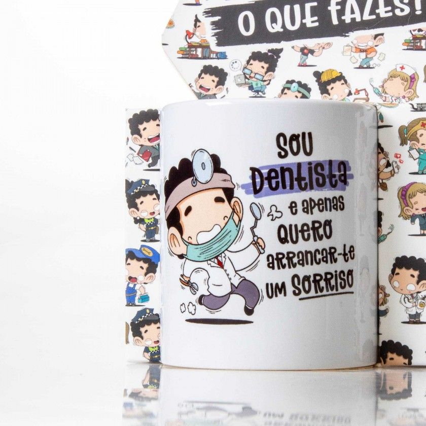 Caneca Profissões "O Dentista" 360ml Caneca Profissões "O Dentista" 360ml