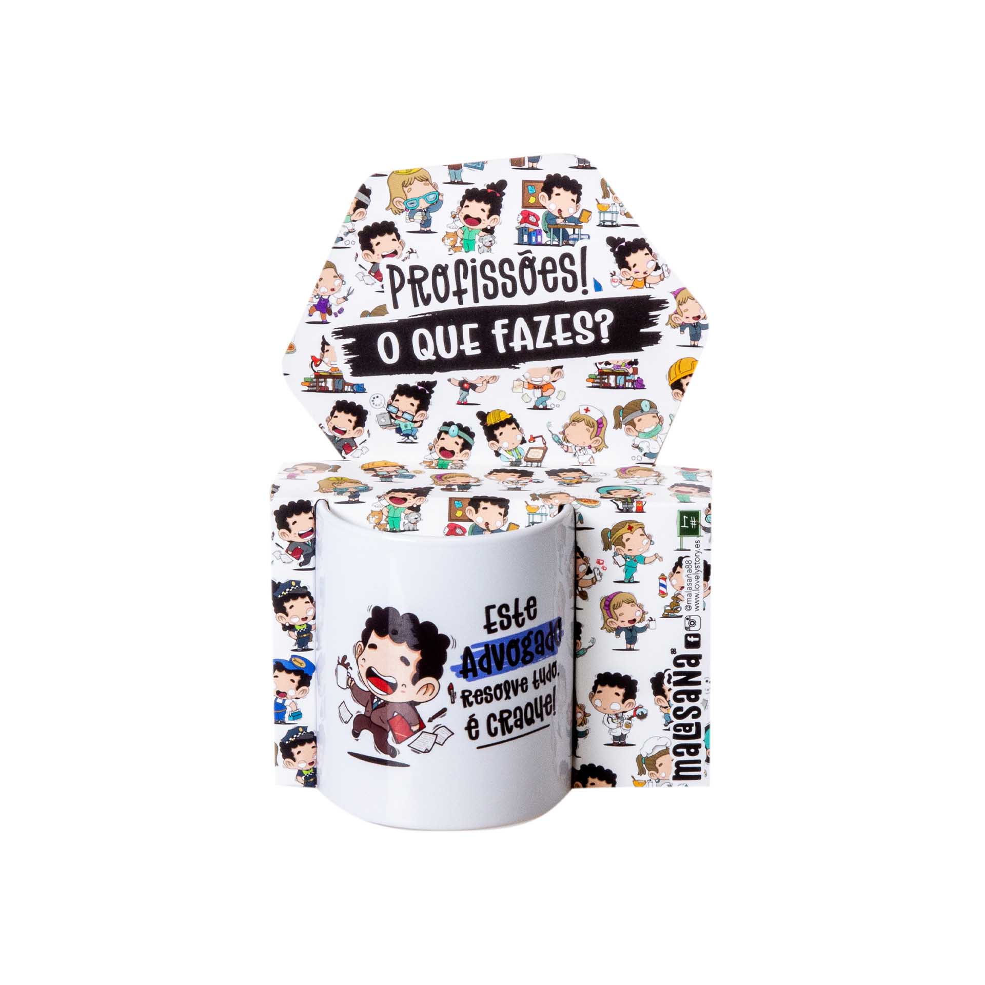 Caneca Profissões "Advogado" 360ml