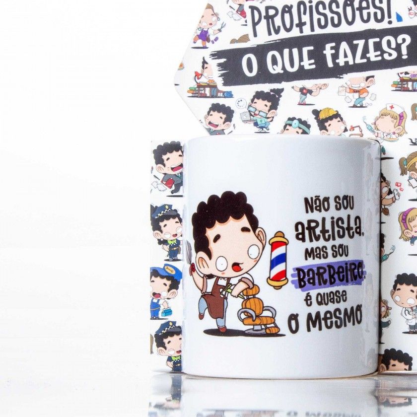 Caneca Profisses "Barbeiro" 360ml