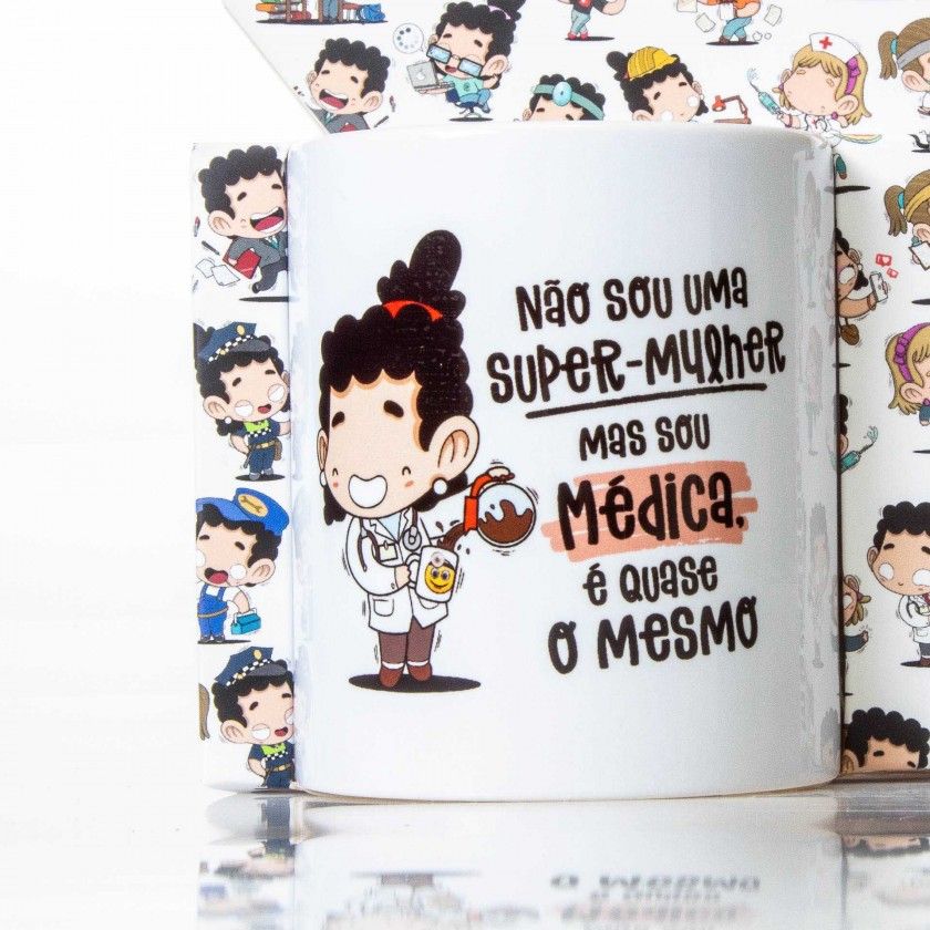 Caneca Profissões "Médica" 360ml Caneca Profissões "Médica" 360ml