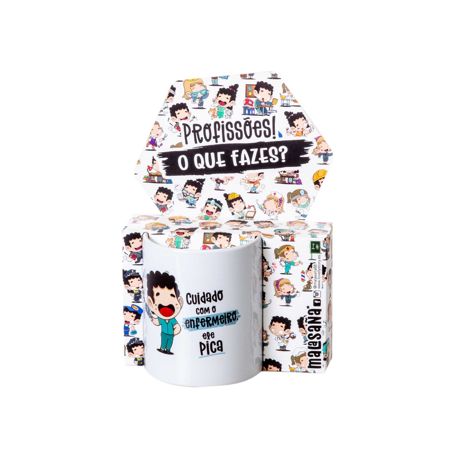 Caneca Profissões "Enfermeiro" 360ml