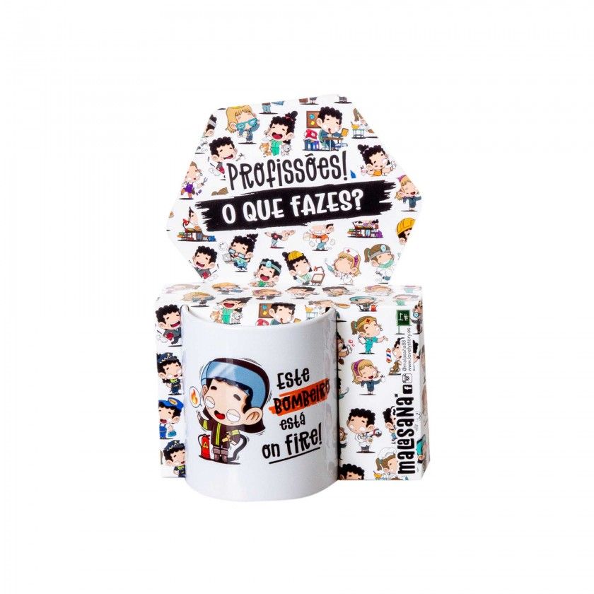Caneca Profisses "Bombeiro" 360ml