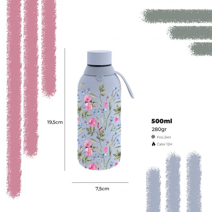 Garrafa Água Inox Shadow Gladis 500ML Garrafa Água Inox Shadow Gladis 500ML