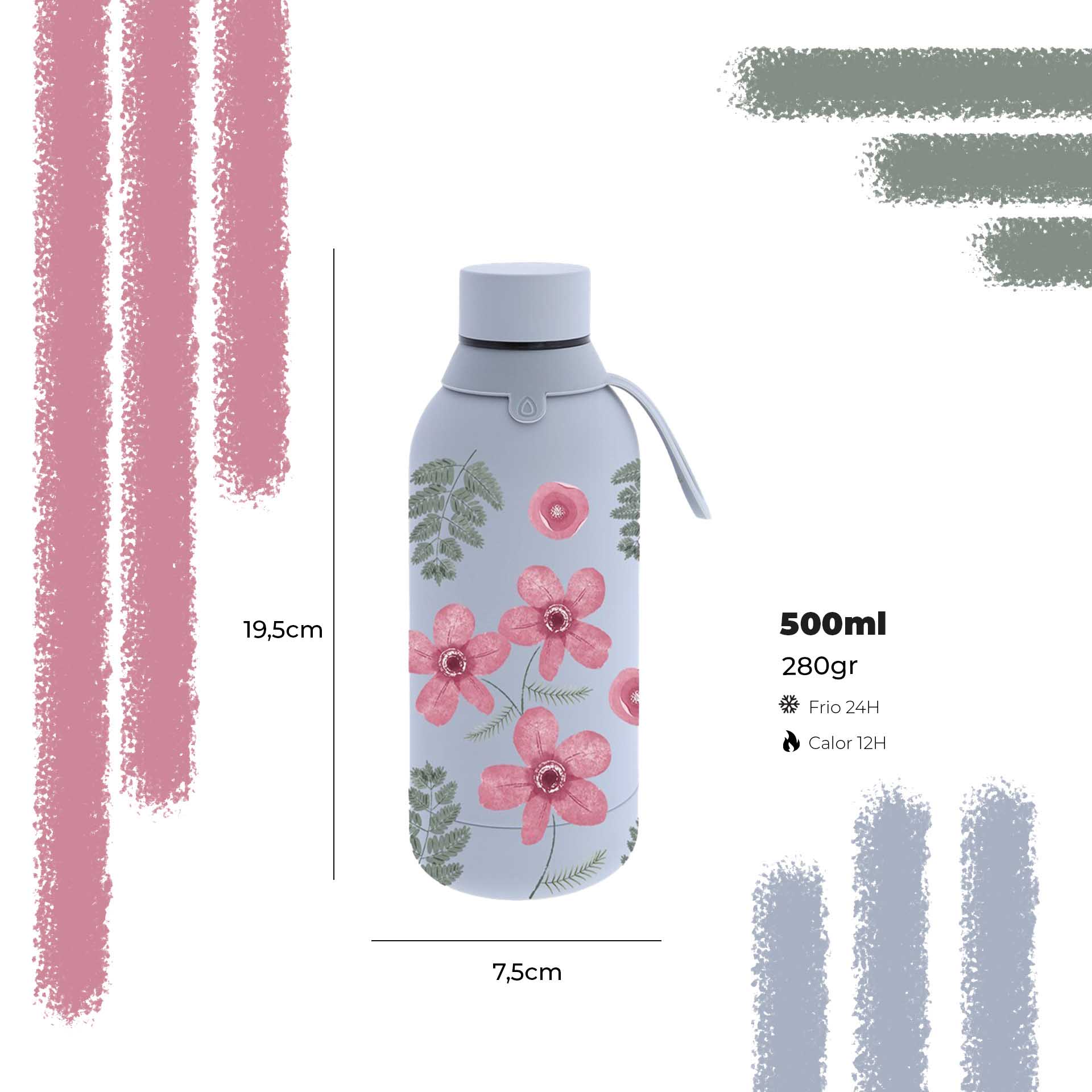 Garrafa Água Inox Shadow 500ML