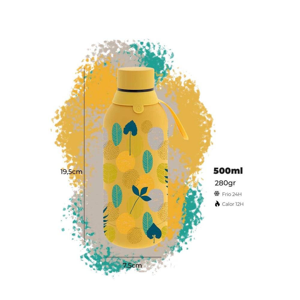 Garrafa Água Inox Mustard 500ML