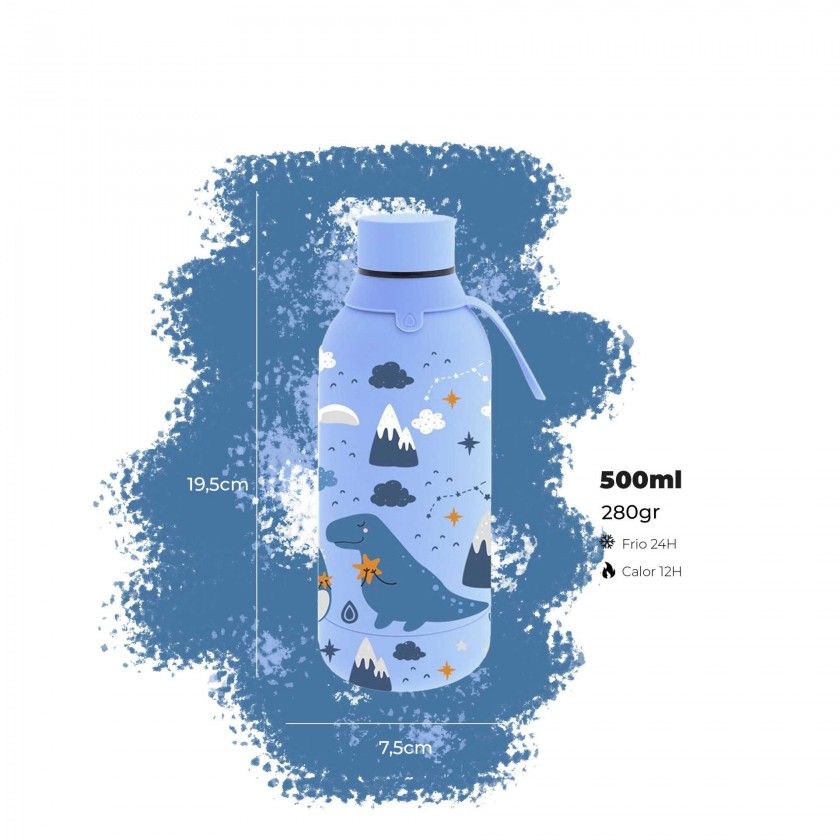Garrafa �gua Inox Sky Dino 500ML
