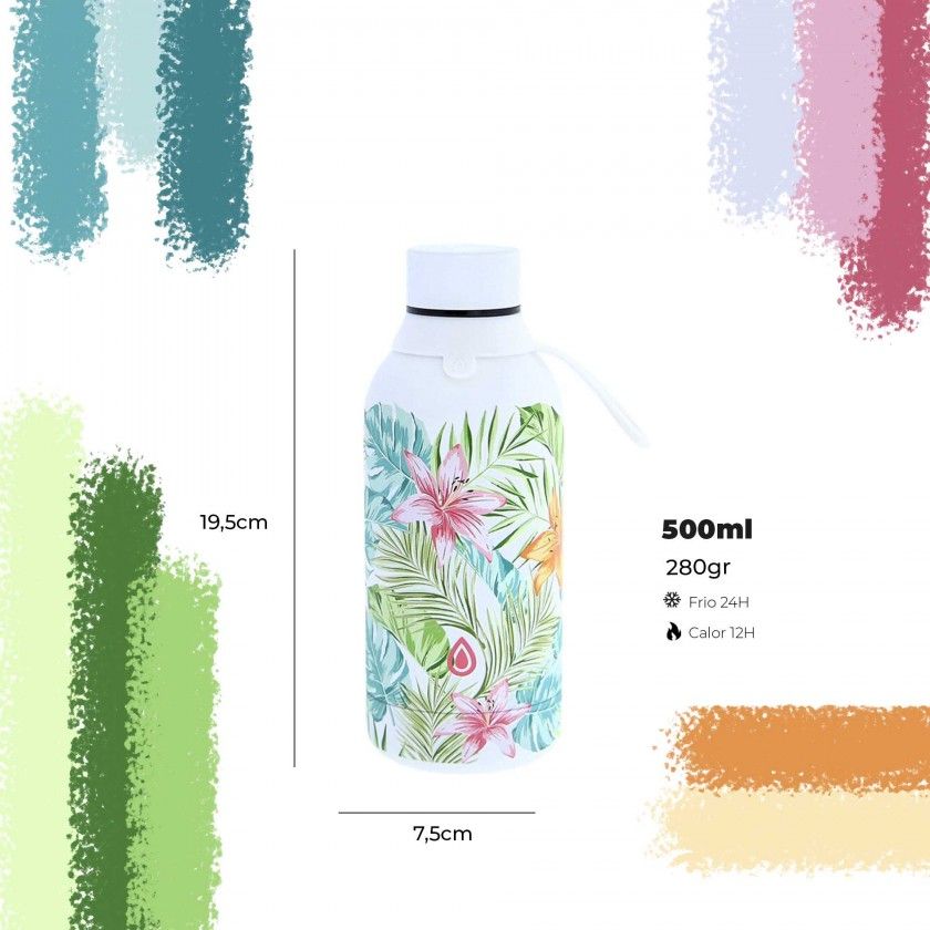 Garrafa �gua Inox Ice Tropical 500ML