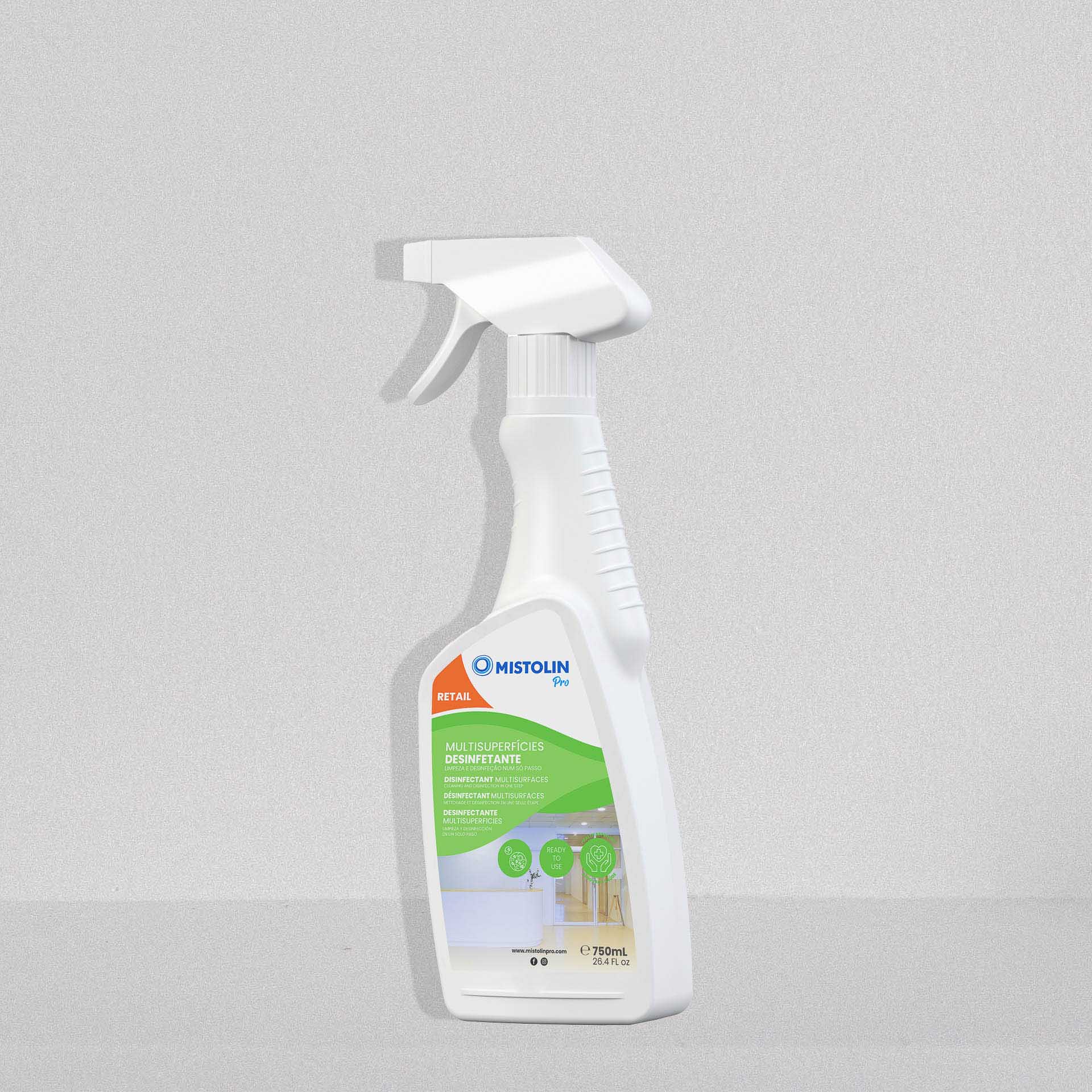 Limpa Multisuperficies Desinfetante Mistolin Pro 750ml