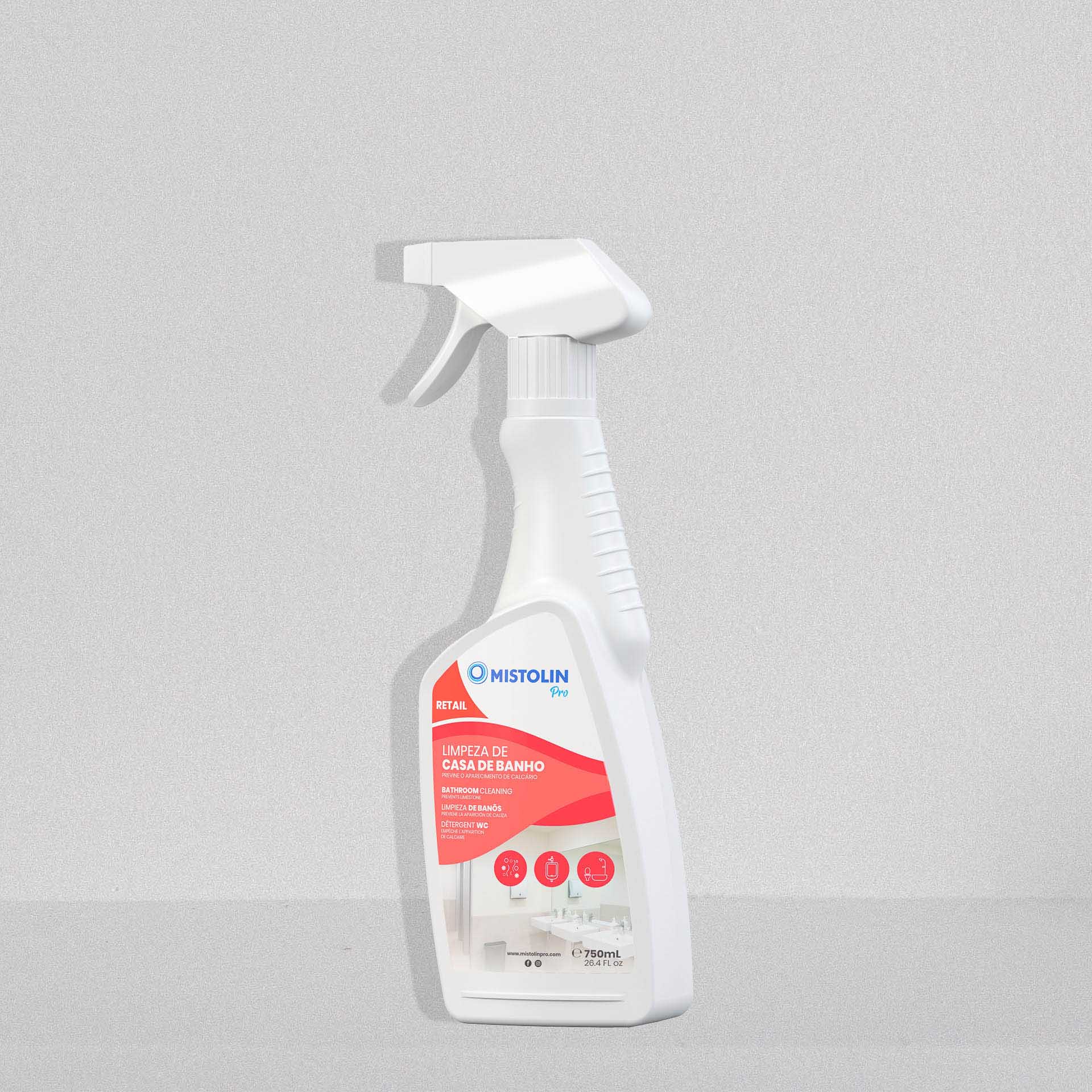 Detergente Limpeza Casa Banho Mistolin Pro 750ml