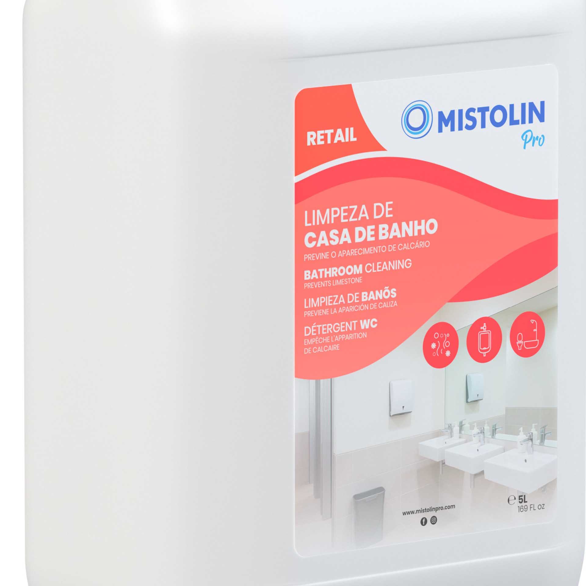 Detergente Limpeza Casa Banho Mistolin Pro 5000ml